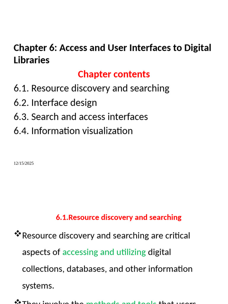 DL Chapter 6 | PDF | Usability | Metadata