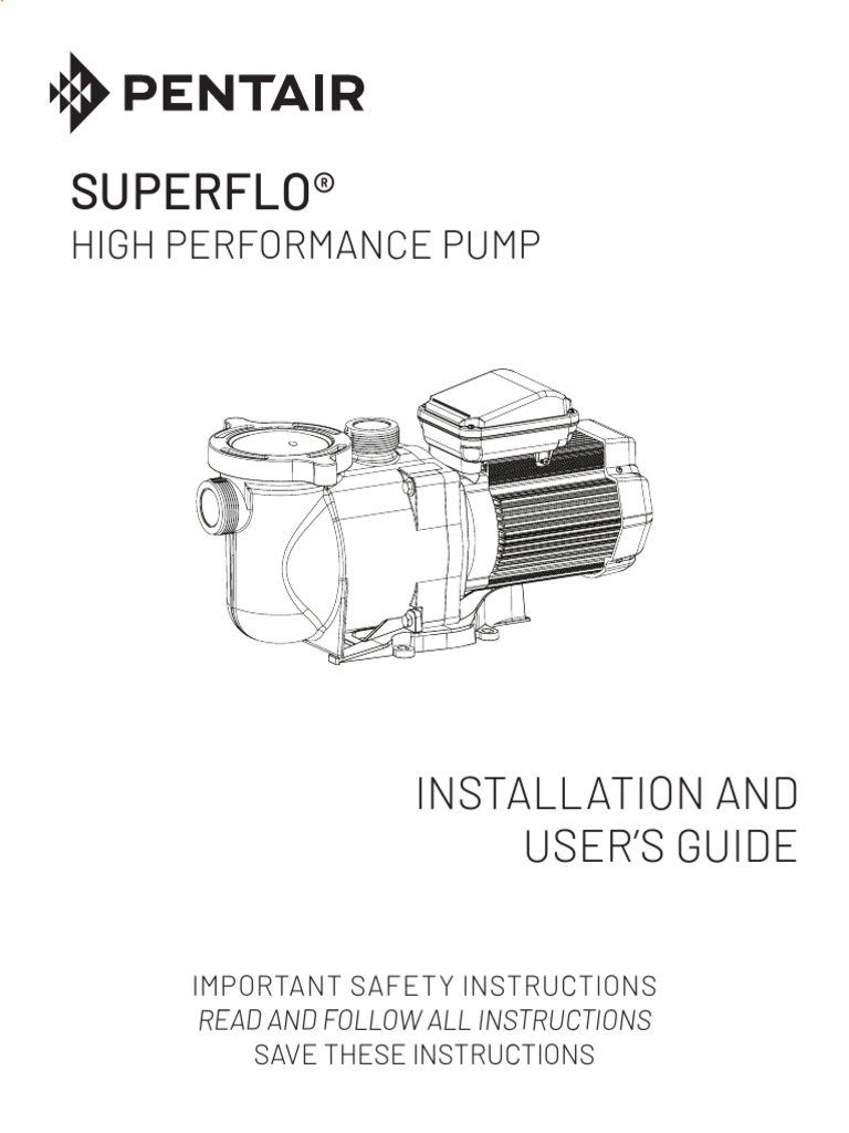 Superflo Pump Manual English Pre 2021 | PDF