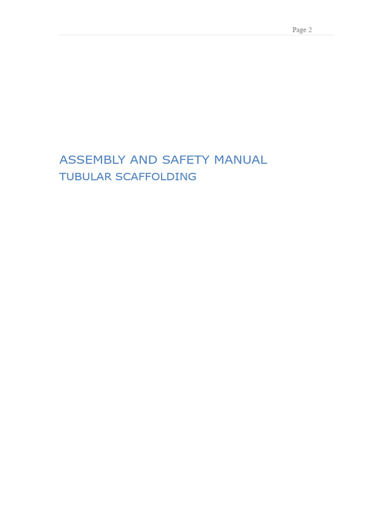 Tubular Scaffolding Assembly Guide | PDF | Scaffolding | Screw