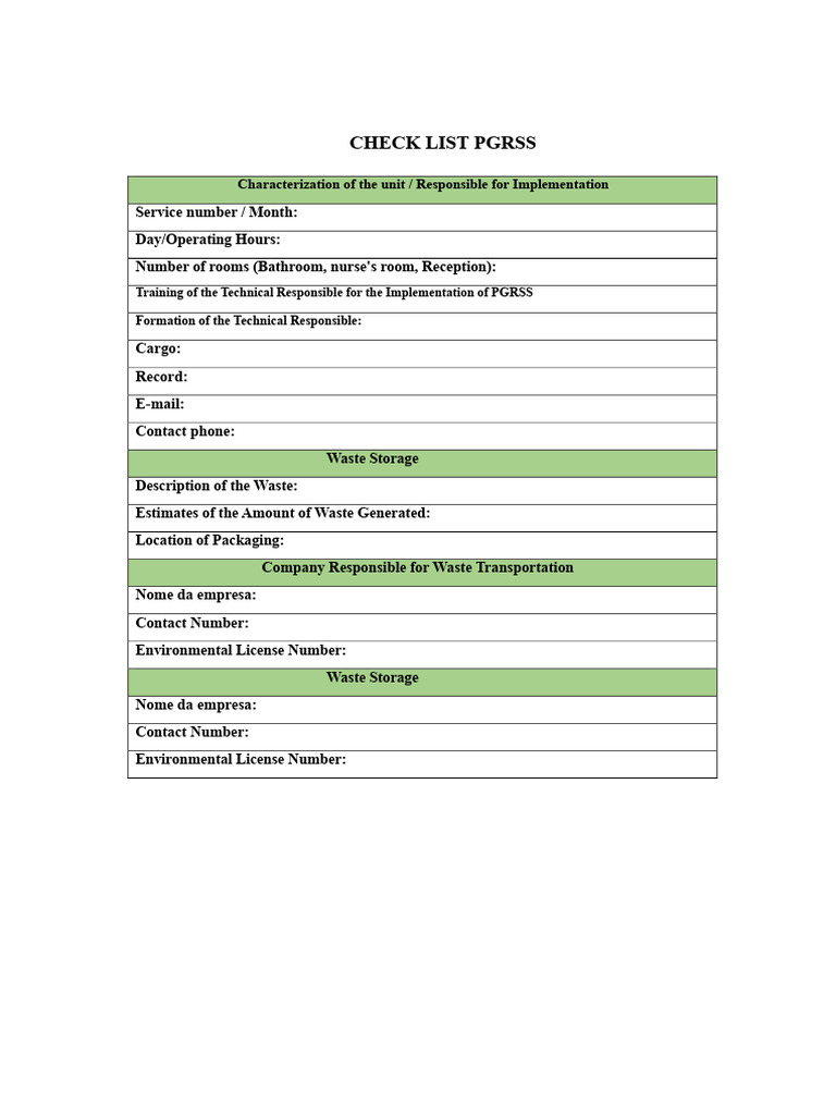 Check-List - PGRSS.docx | PDF