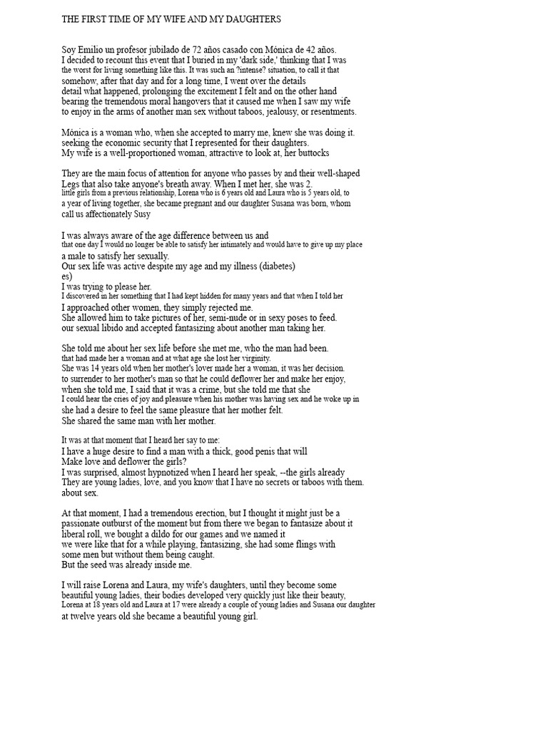 Father Mother and Daughters | PDF | Virginity | Sexuality