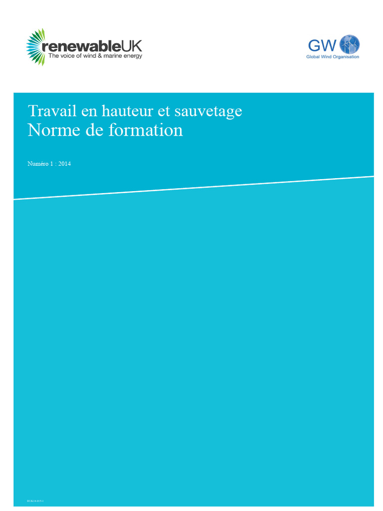 Norme de formation au travail en hauteur | PDF | Sécurité | Éolienne