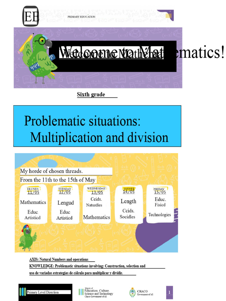 6th Grade Activities - Problem Situations Involving Multiplication and ...