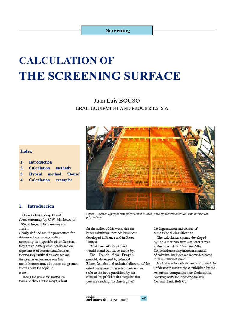 Screening Surface Calculation Methods | PDF | Water | Area