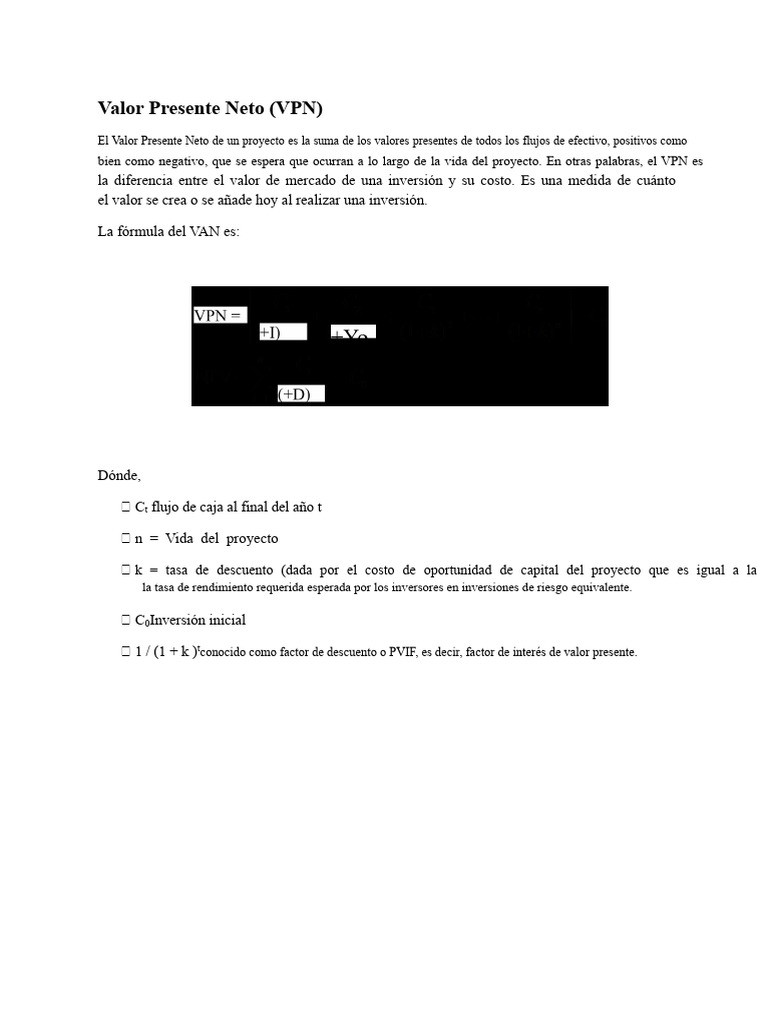 Guía sobre Valor Presente Neto y TIR | PDF | Tasa interna de retorno ...