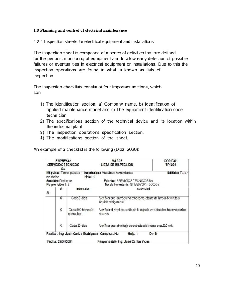Electrical Maintenance Planning Guide | PDF