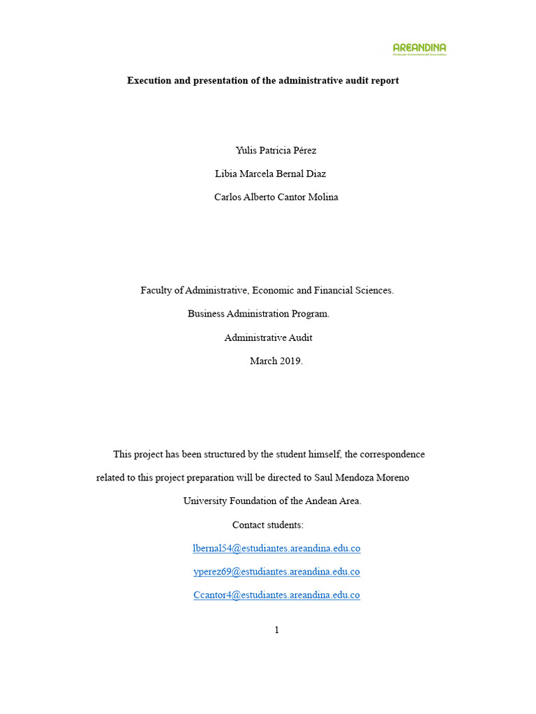 Administrative Audit Report Overview | PDF | Audit | Debt
