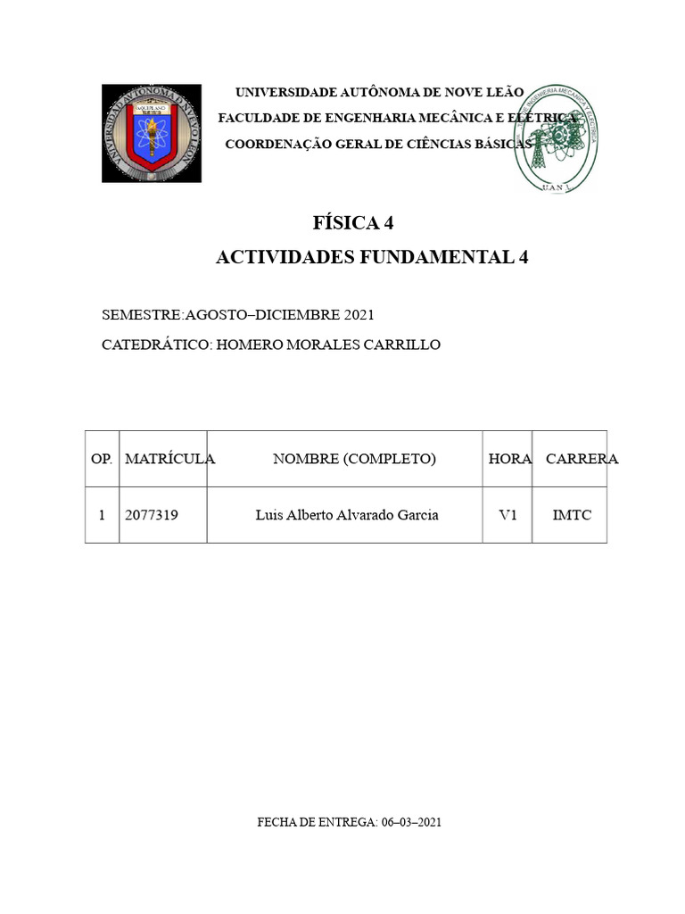 Atividade Fundamental 4 | PDF