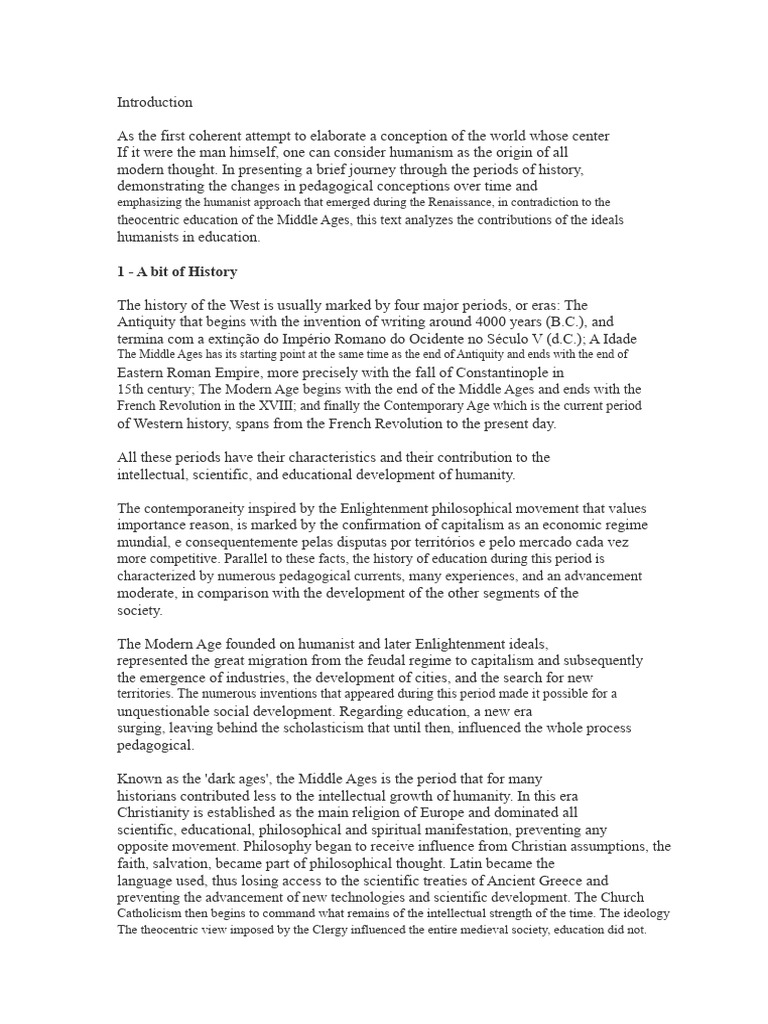 Humanism's Impact on Renaissance Education | PDF | Humanism | Renaissance