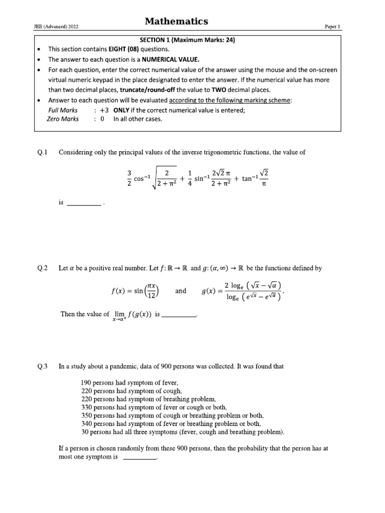 jee adv | PDF