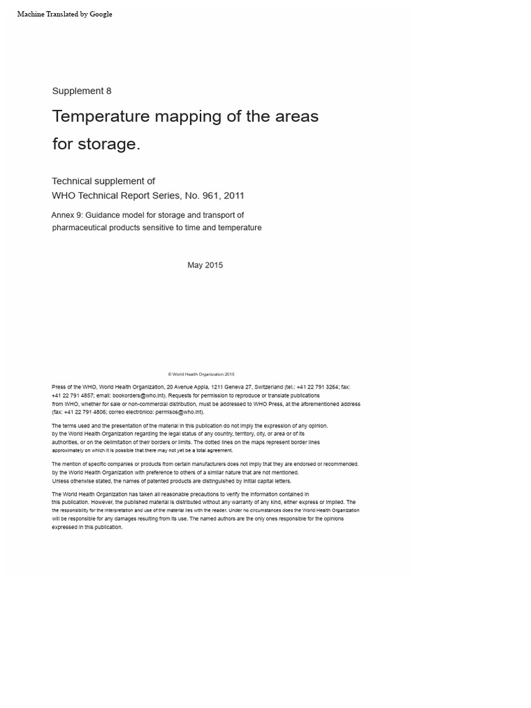 Temperature Mapping for Pharmaceutical Storage | PDF | Calibration ...
