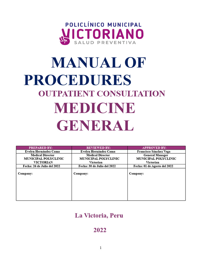 PROCEDURES MANUAL - GENERAL MEDICINE - 11 | PDF | Urinary Tract ...