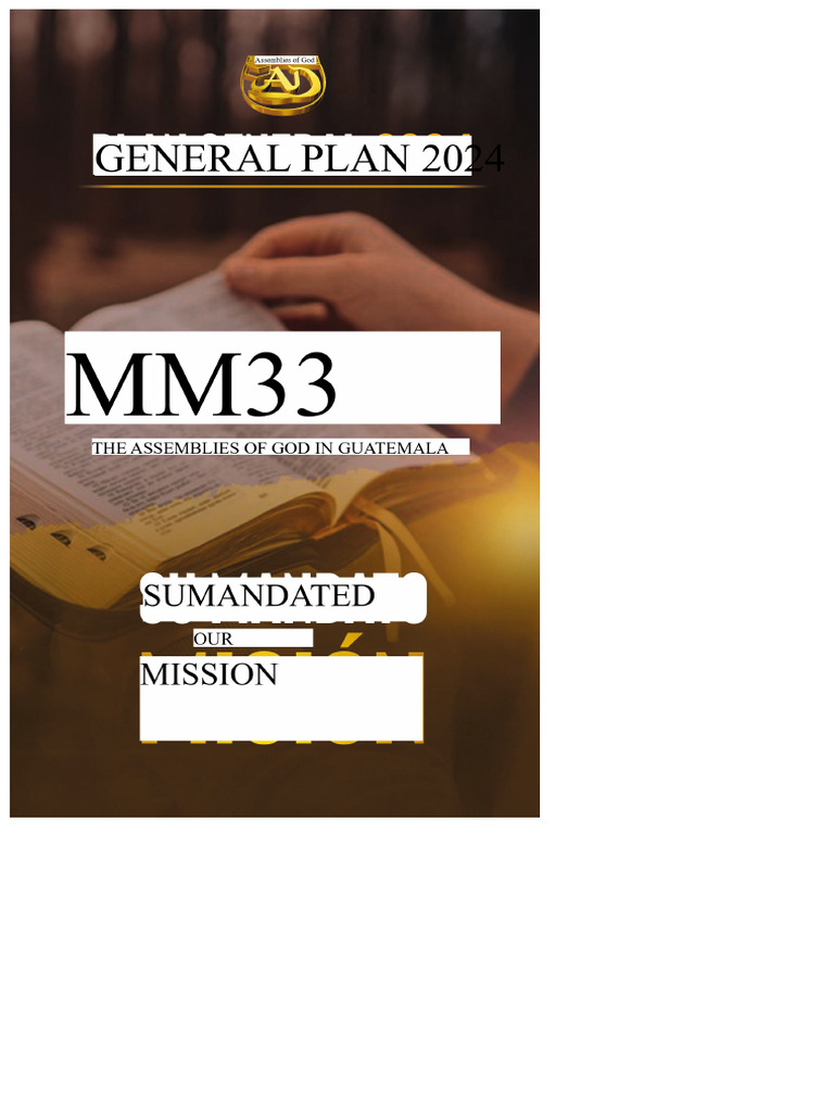 MM33: Assemblies of God Global Mission Plan | PDF | Disciple ...