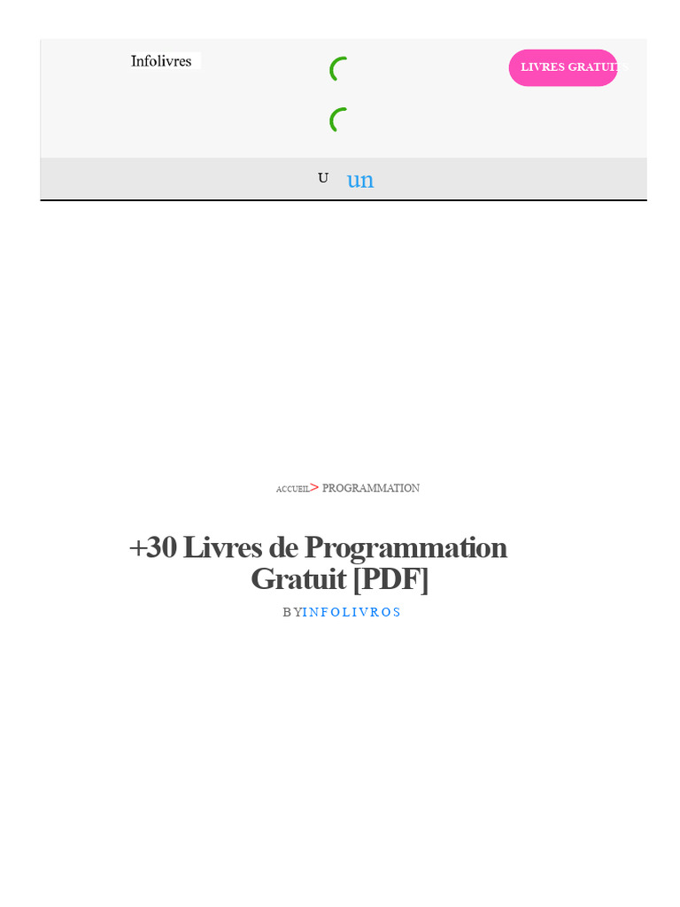 Livres PDF Gratuits de Programmation | PDF | Programmation informatique ...