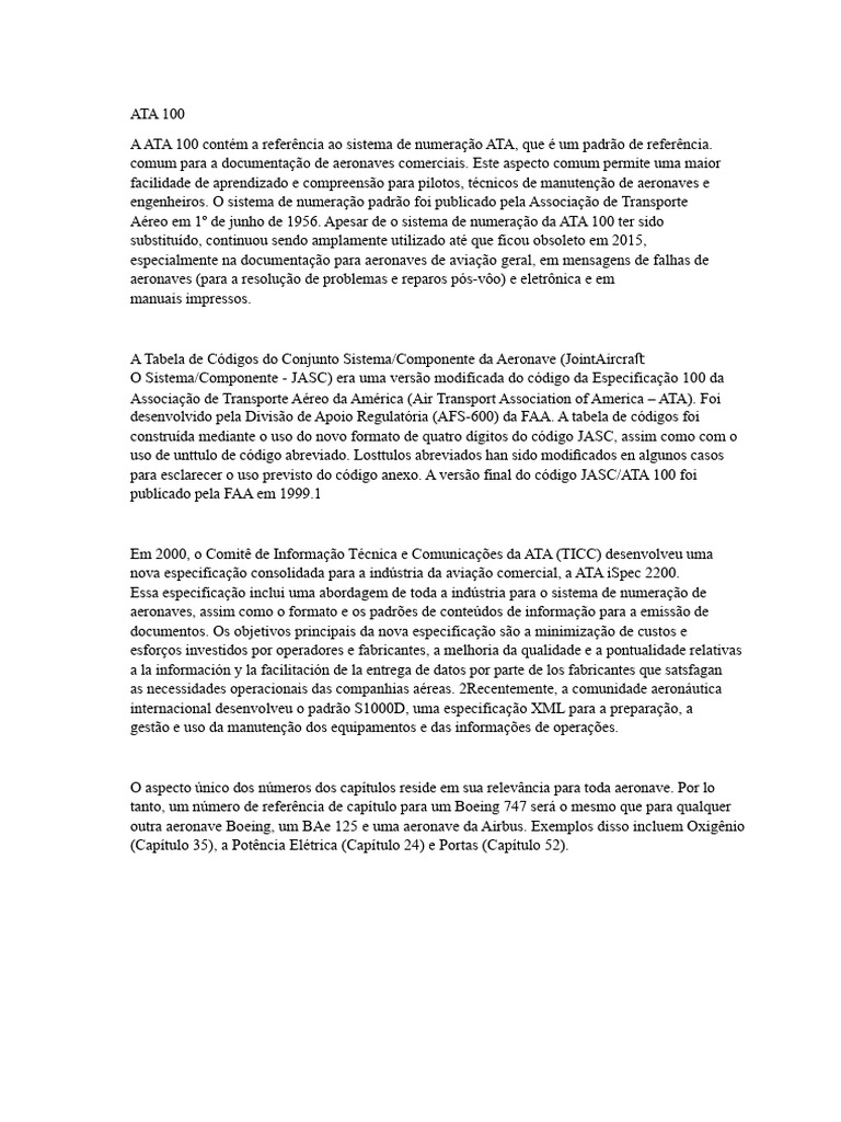 Guia Completo sobre ATA 100 e JASC | PDF | Aileron | Motores