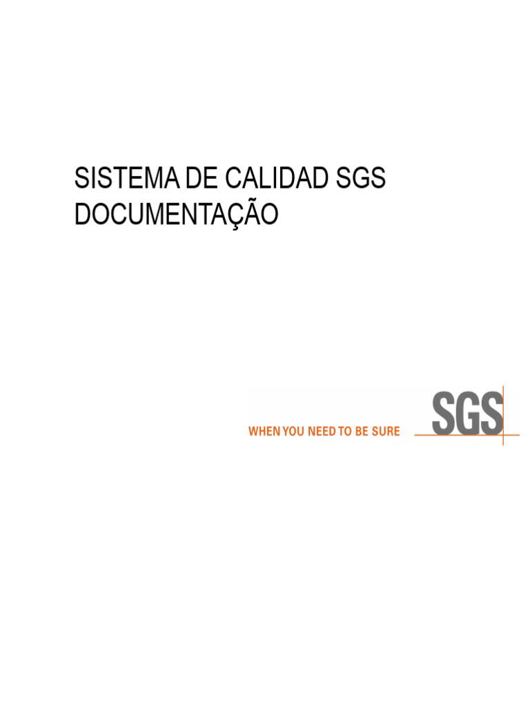 Sistema de Qualidade SGS: Estrutura e Benefícios | PDF | Qualidade ...