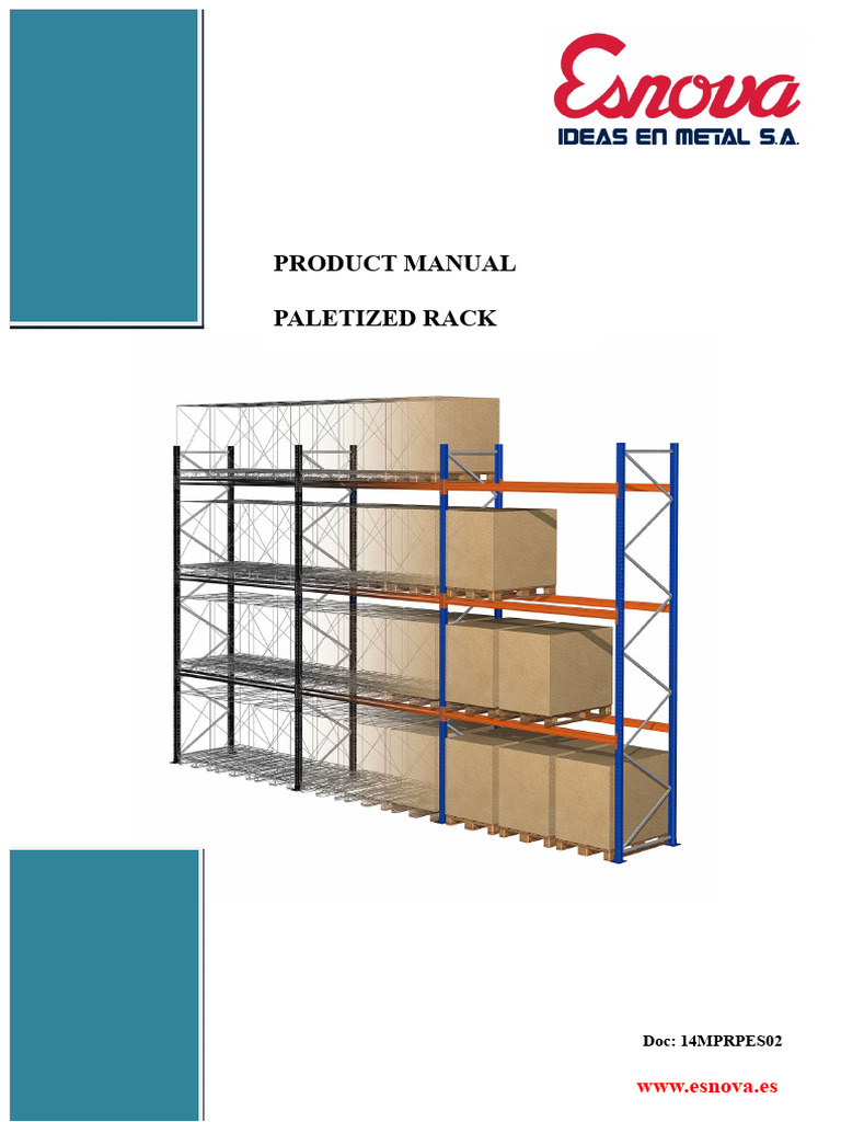 Palletized Rack Product Manual | PDF | Anchor | Electrical Connector
