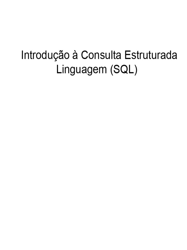 Introdução ao SQL: Comandos e Funções | PDF | SQL | Tabela (banco de dados)