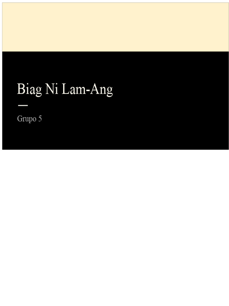 Biag Ni Lam-Ang | PDF