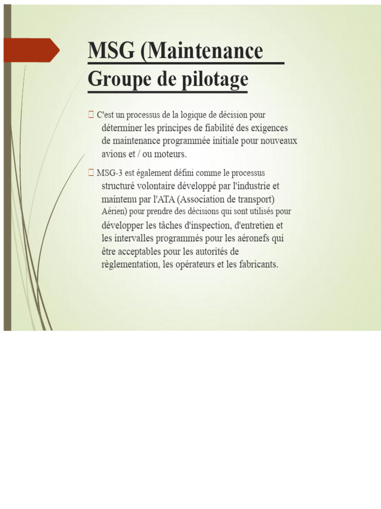 Comprendre le processus MSG-3 en maintenance | PDF | Administration ...