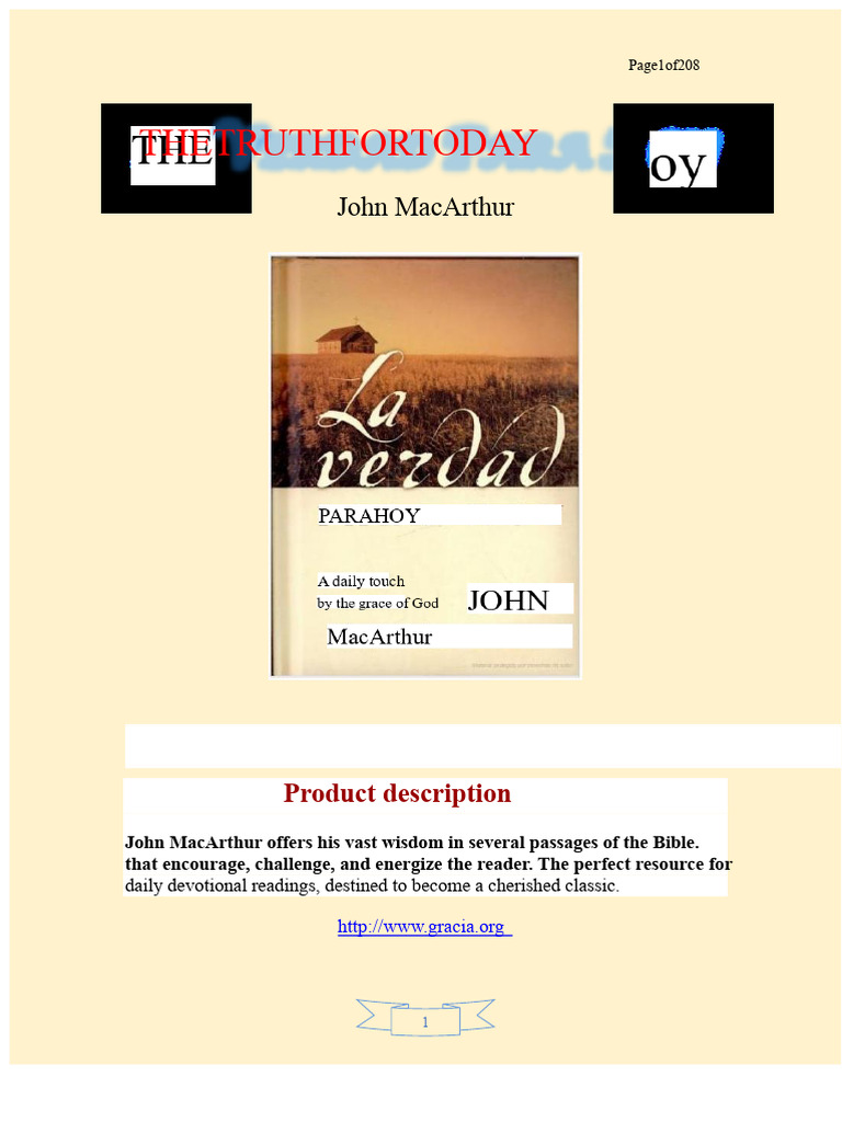 Daily Devotions from John MacArthur | PDF | Jesus | Grace In Christianity