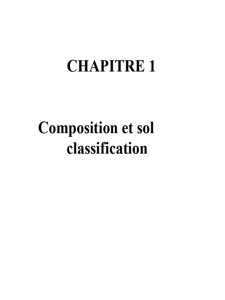 Composition et Classification des Sols | PDF | Atmosphère de la Terre ...