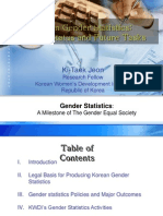Korean Gender Statistics: Current Status and Future Tasks: Ki-Taek Jeon