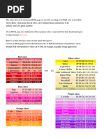 RGB Colour Names and Hex Codes List | PDF | Cyan | Blue