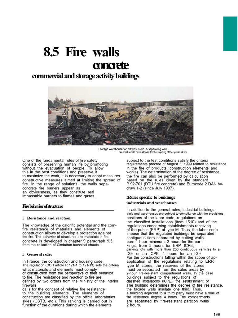 8.5 Fire-Resistant Concrete Walls | PDF | Wall | Masonry