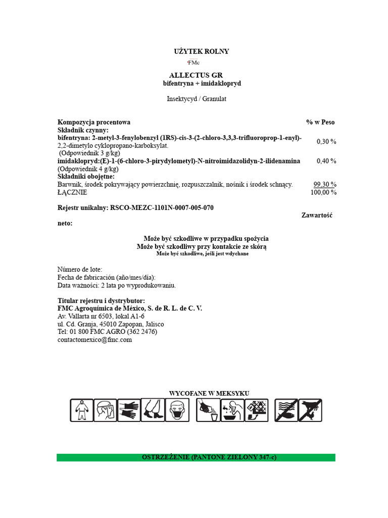 Allectus GR Karta Techniczna | PDF