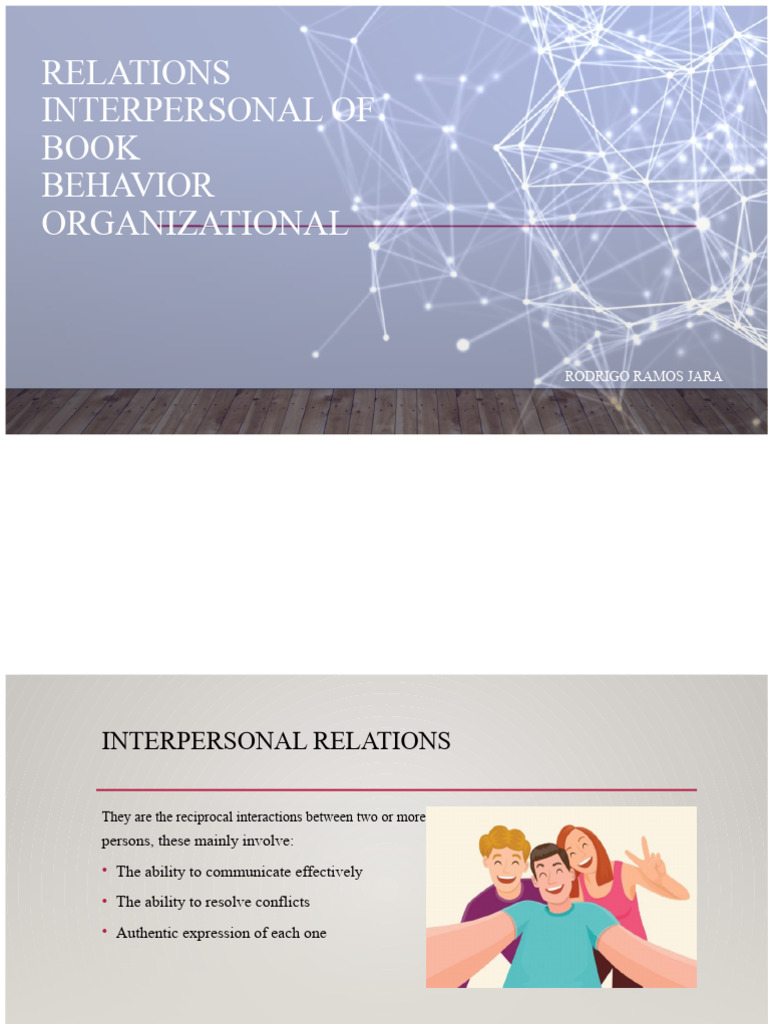 Interpersonal Relationships From The Book | PDF