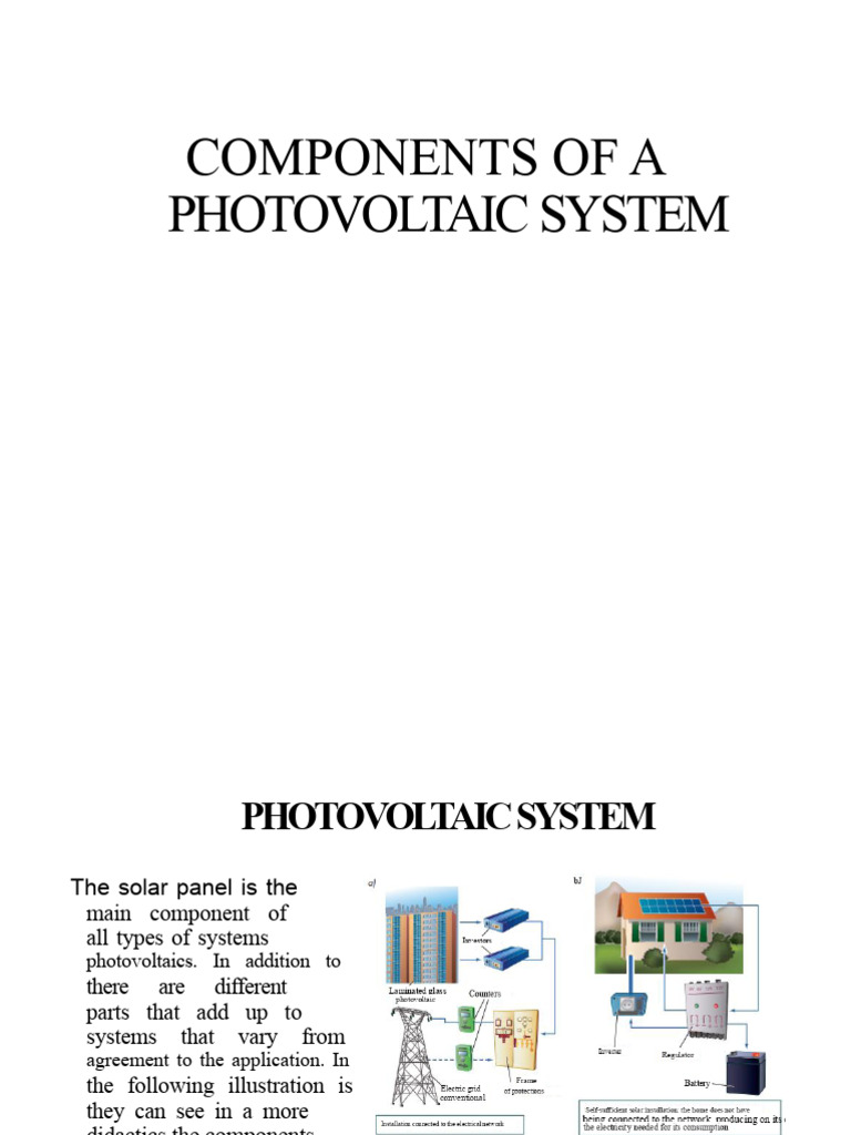 Components of A Photovoltaic System | PDF | Photovoltaic System ...