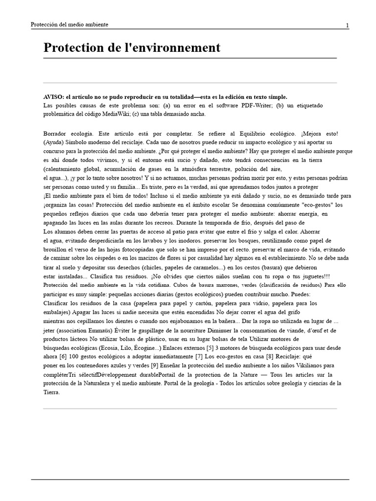 Protección Del Medio Ambiente | PDF | Residuos | Papel