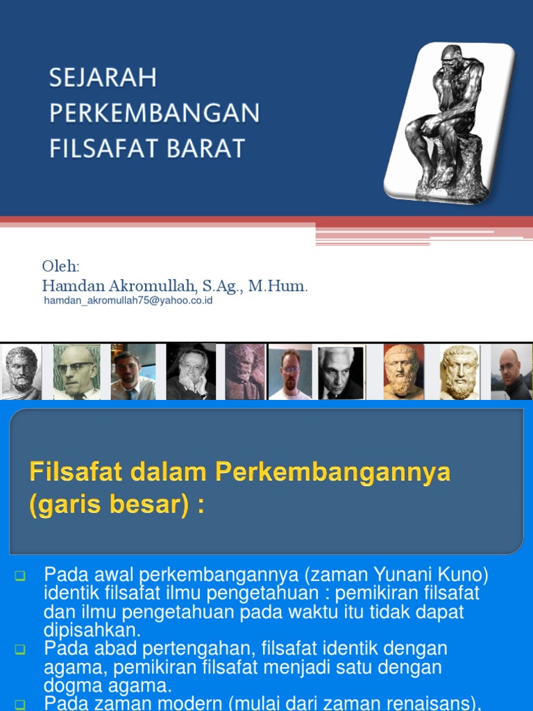 Sejarah Filsafat Barat: Dari Yunani Kuno hingga Modern | PDF