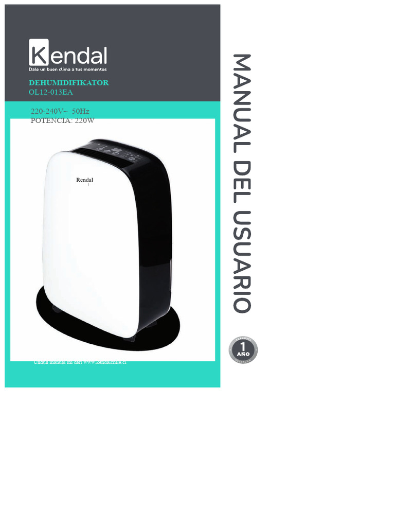 Panduan Dehumidifier Kendal OL12-013EA | PDF