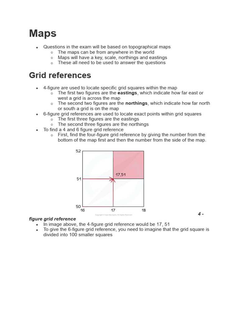 Understanding Topographical Maps and Grid References | PDF | Contour ...
