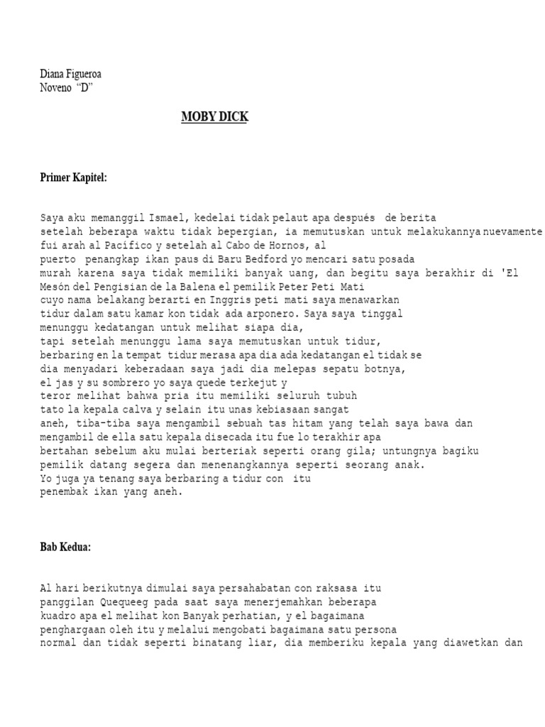 Moby Dick: Petualangan Ismael dan Queequeg | PDF