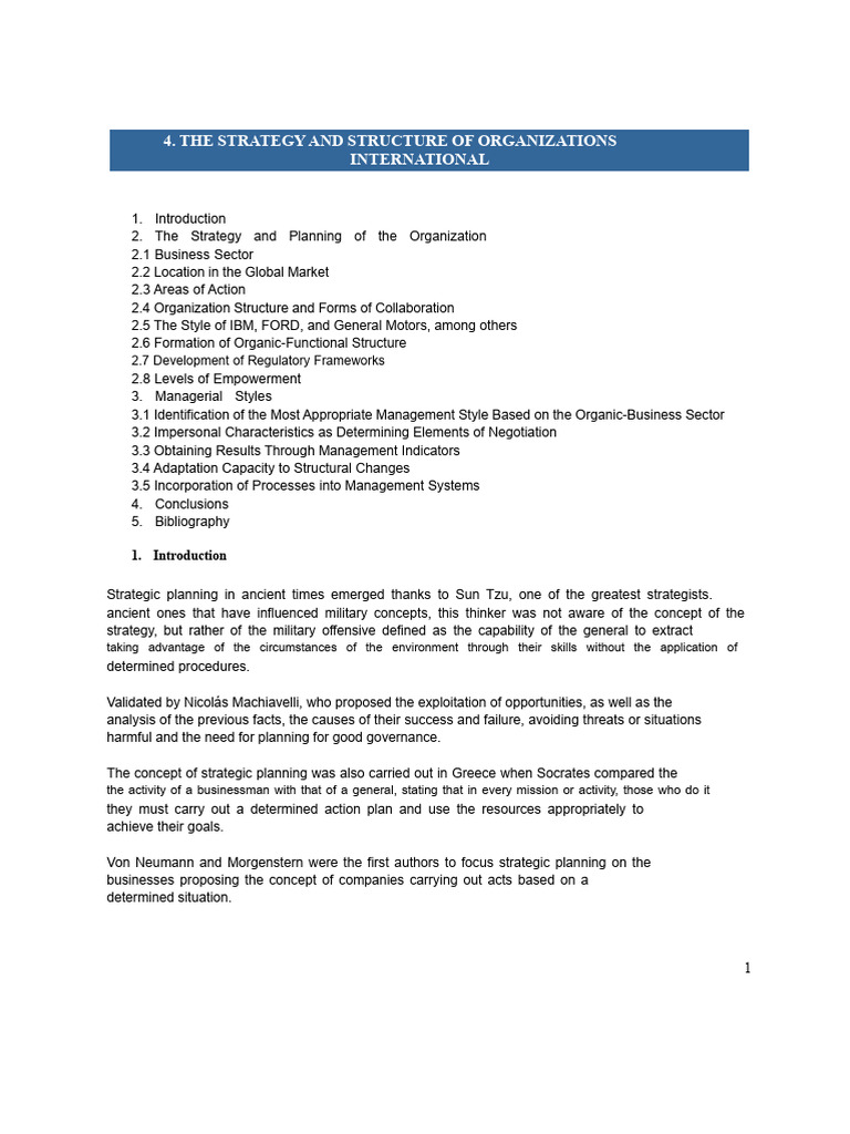 Organizational Strategy and Structure Guide | PDF | Strategic ...