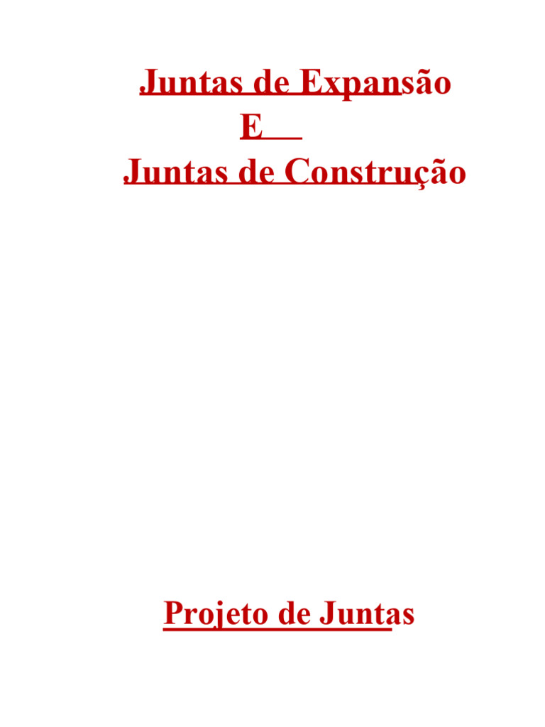 Juntas de Expansão e Construção em Concreto | PDF | Concreto | Viga