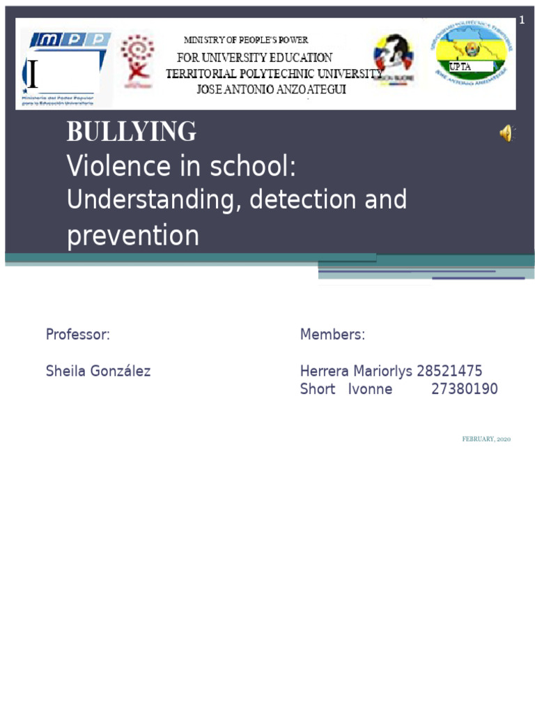 Understanding and Preventing Bullying | PDF | Bullying | Violence
