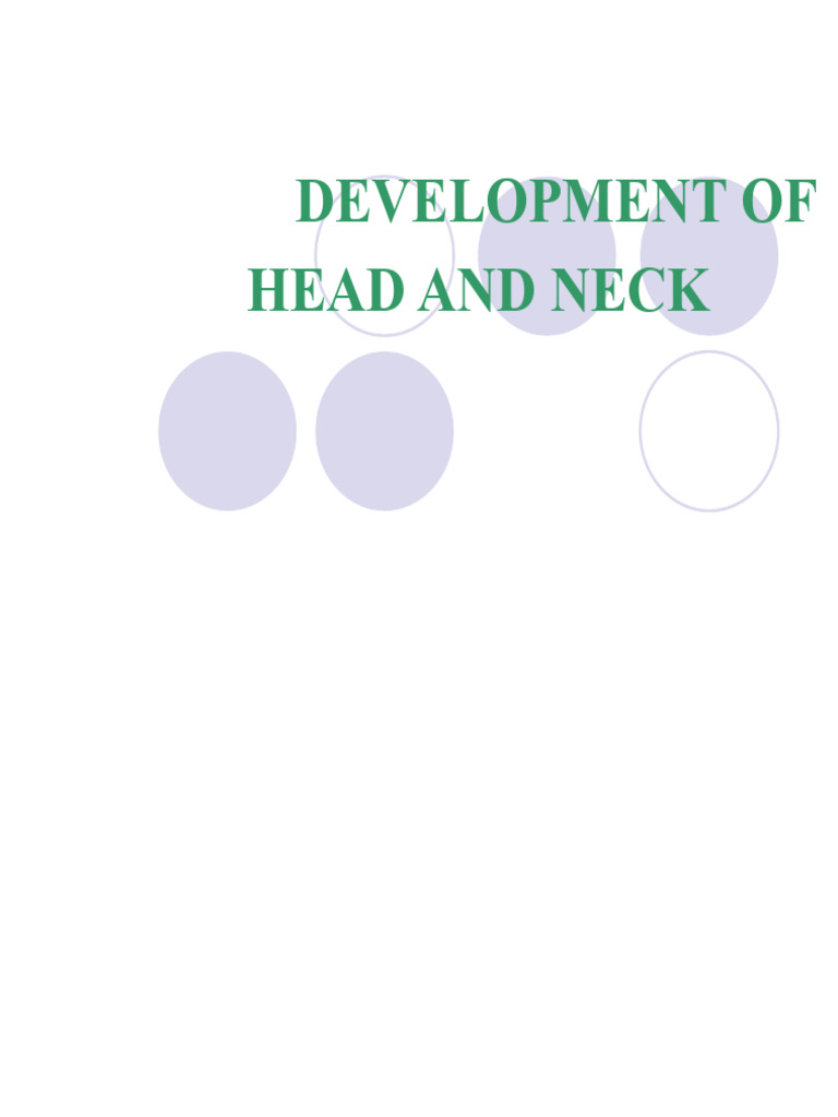 Head and Neck Development Overview | PDF | Human Nose | Human Anatomy