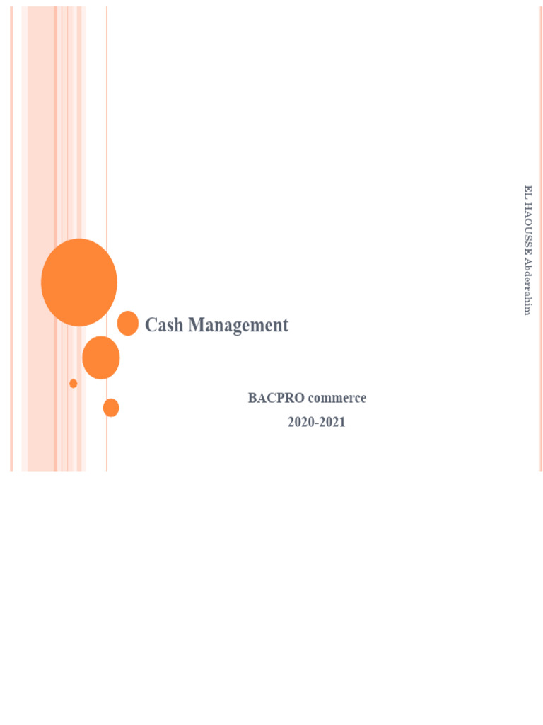 Cash Management and Payment Methods Guide | PDF | Cheque | Payments