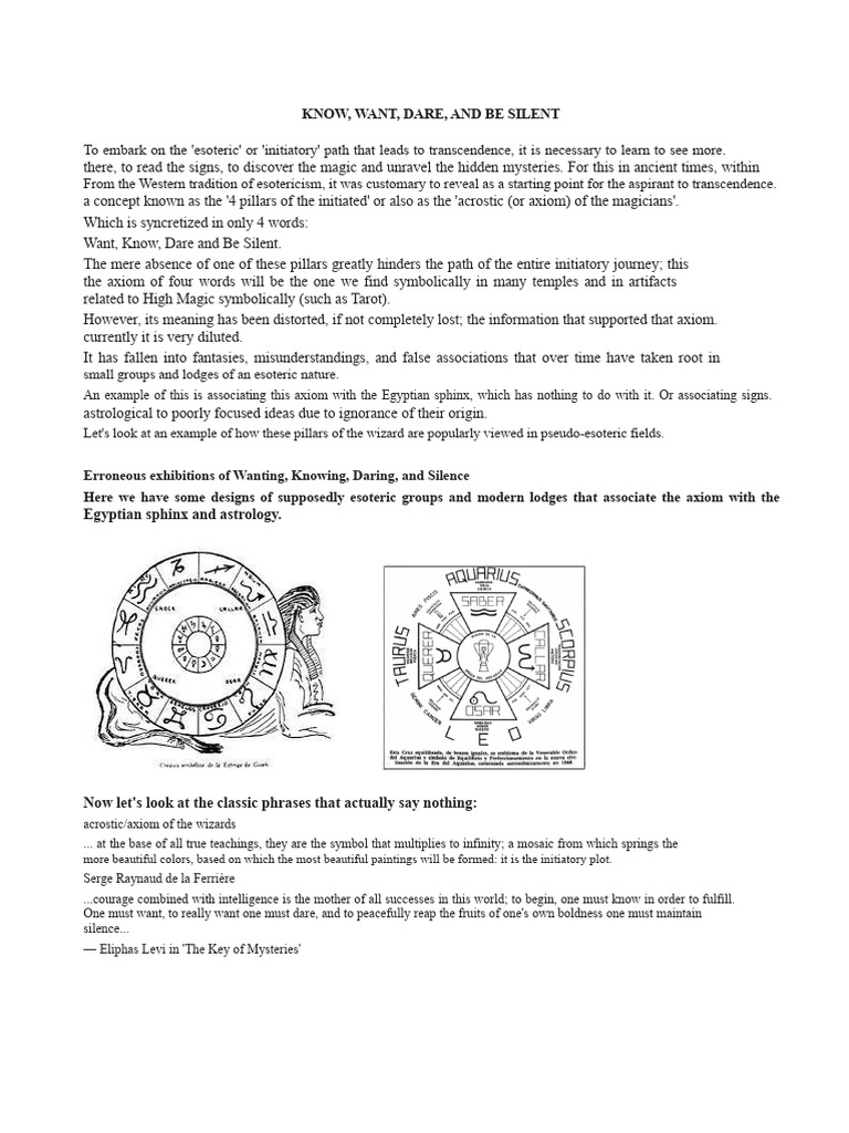 The Four Pillars of Esoteric Initiation | PDF | Sphinx | Jesus