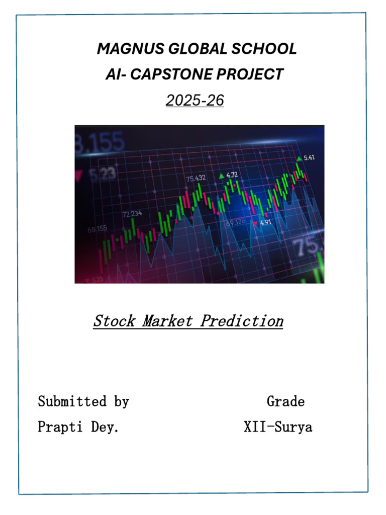 Stock Market Prediction Project 2025-26 | PDF