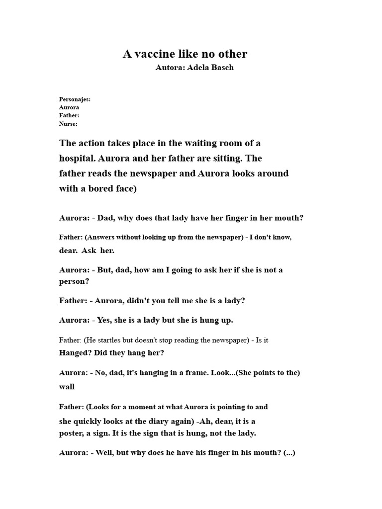 Hospital Vaccine Conversation Script | PDF