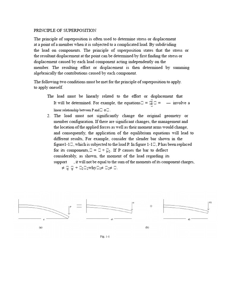 Principle of Superposition (1) | PDF | Deformation (Engineering ...