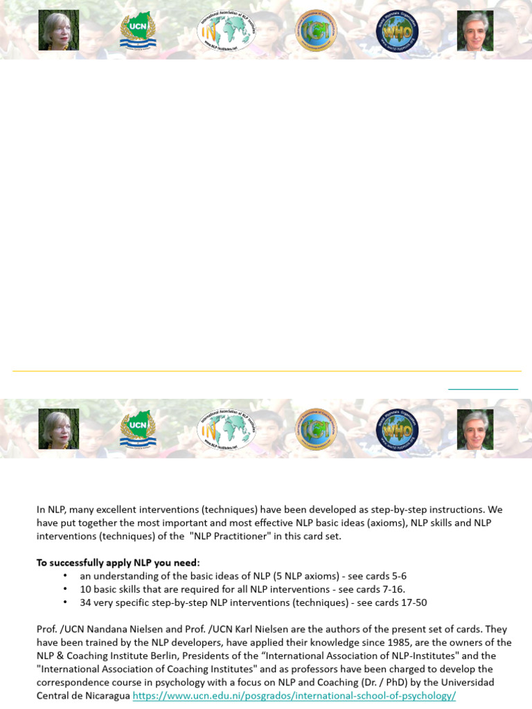 1 NLP Practioner Interventions 1 50 English | PDF | Neuro Linguistic ...