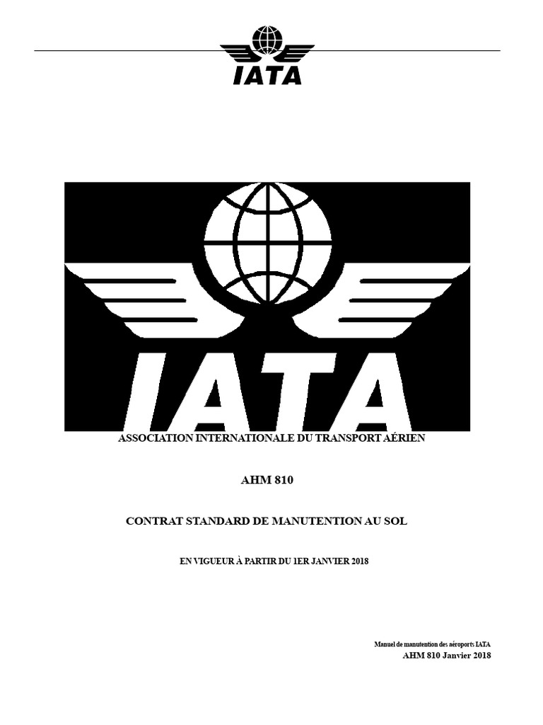 Contrat Standard de Manutention Aérienne | PDF | Arbitrage | Transport