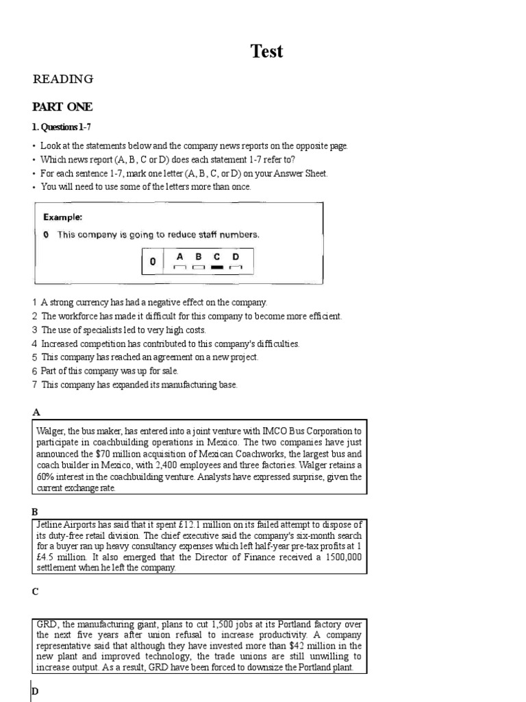 Business Reading Comprehension | PDF | Exports | Entrepreneurship