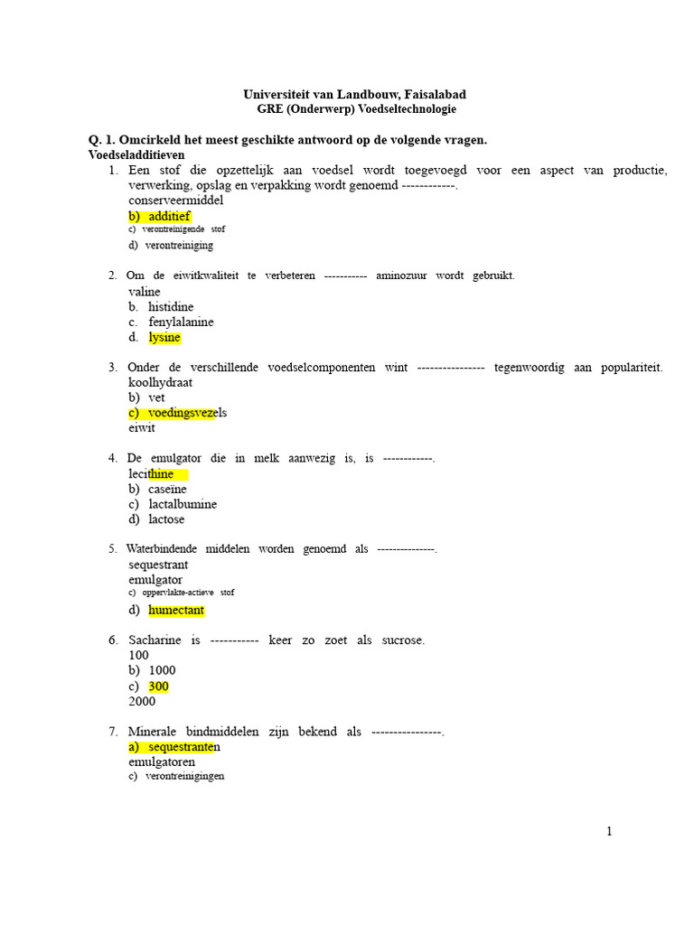 Papier 2 GRE Vragen | PDF